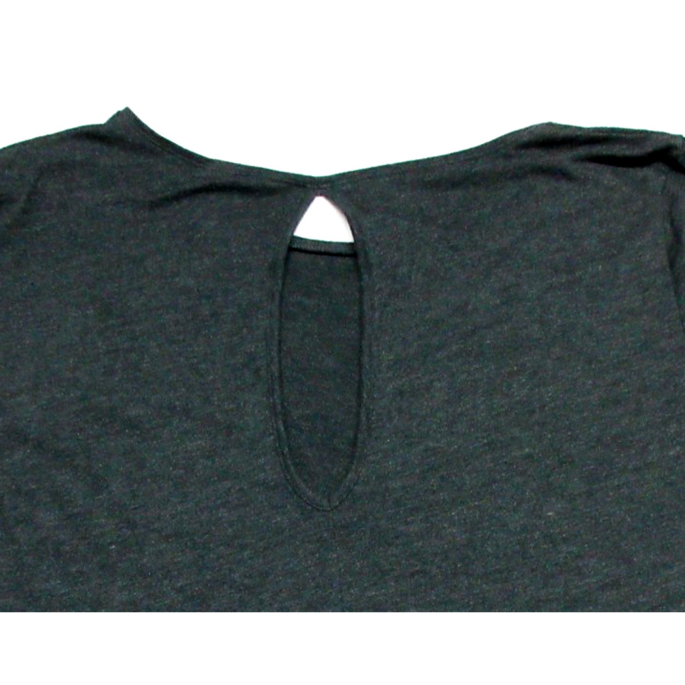 VICTORIAS SECRET Womens Medium Love Heart Keyhole Gray Lounge Sleep Shirt Tunic - Picture 4 of 6